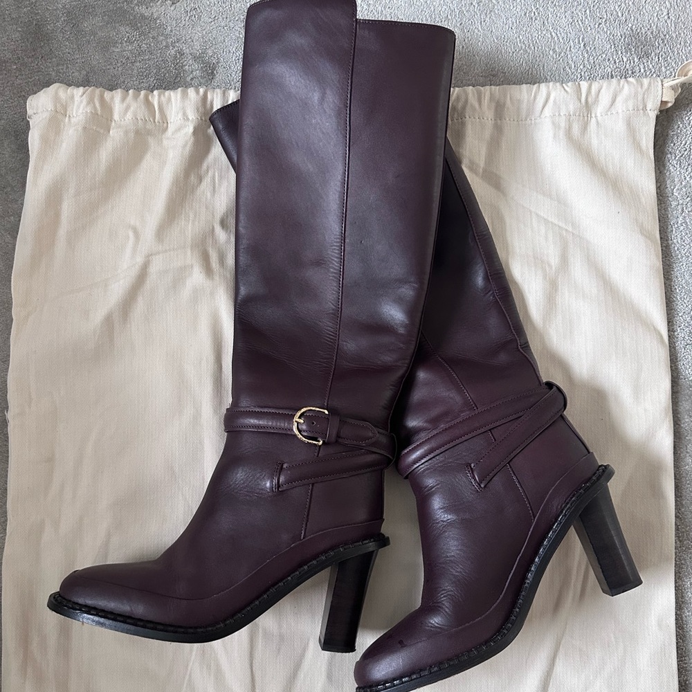Ulla Johnson, Devon Knee High Boot in Oxblood, size 37.